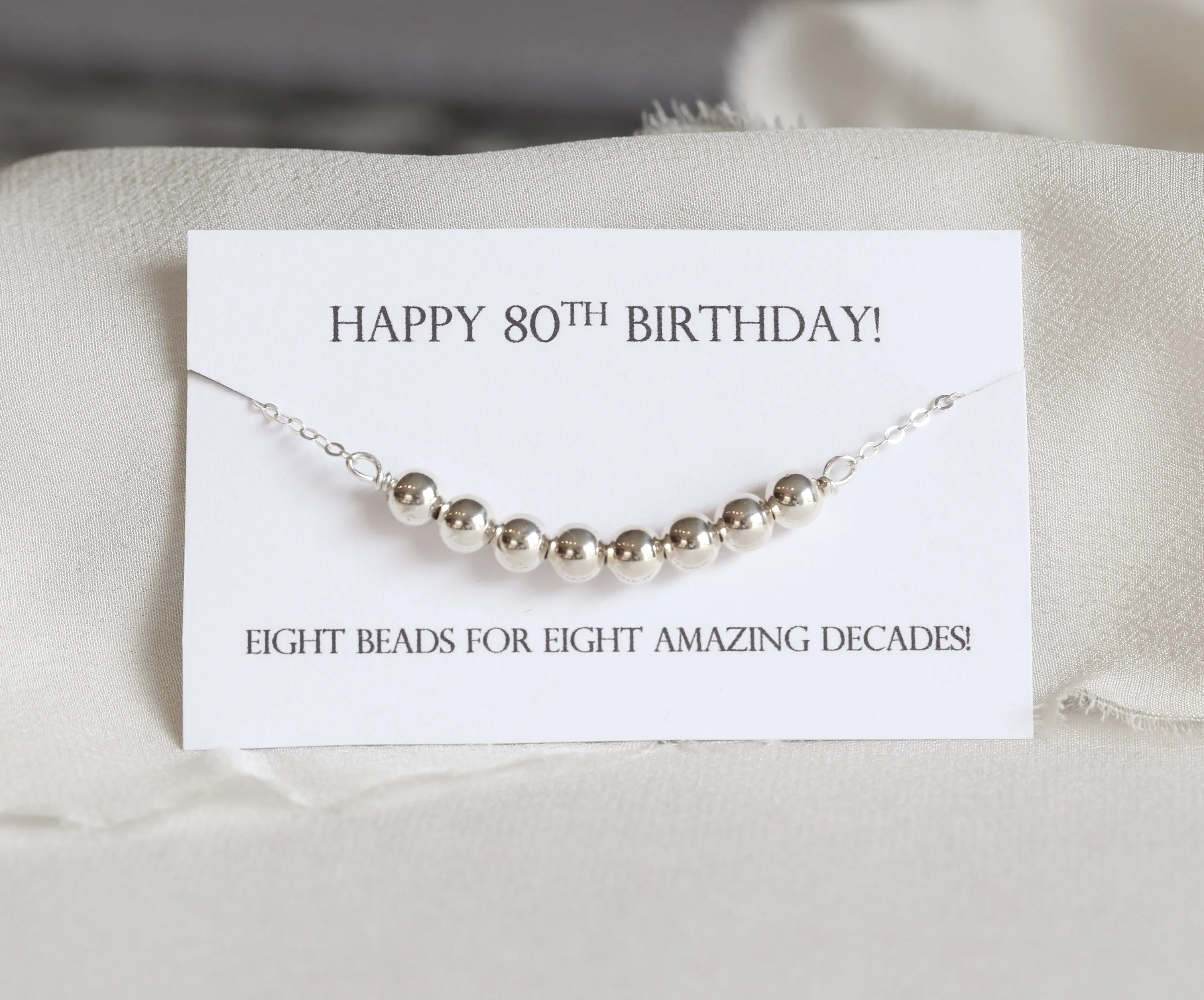 80th Birthday Bracelet for Grandma, 80th Birthday Gift for Women, Mixed Metals