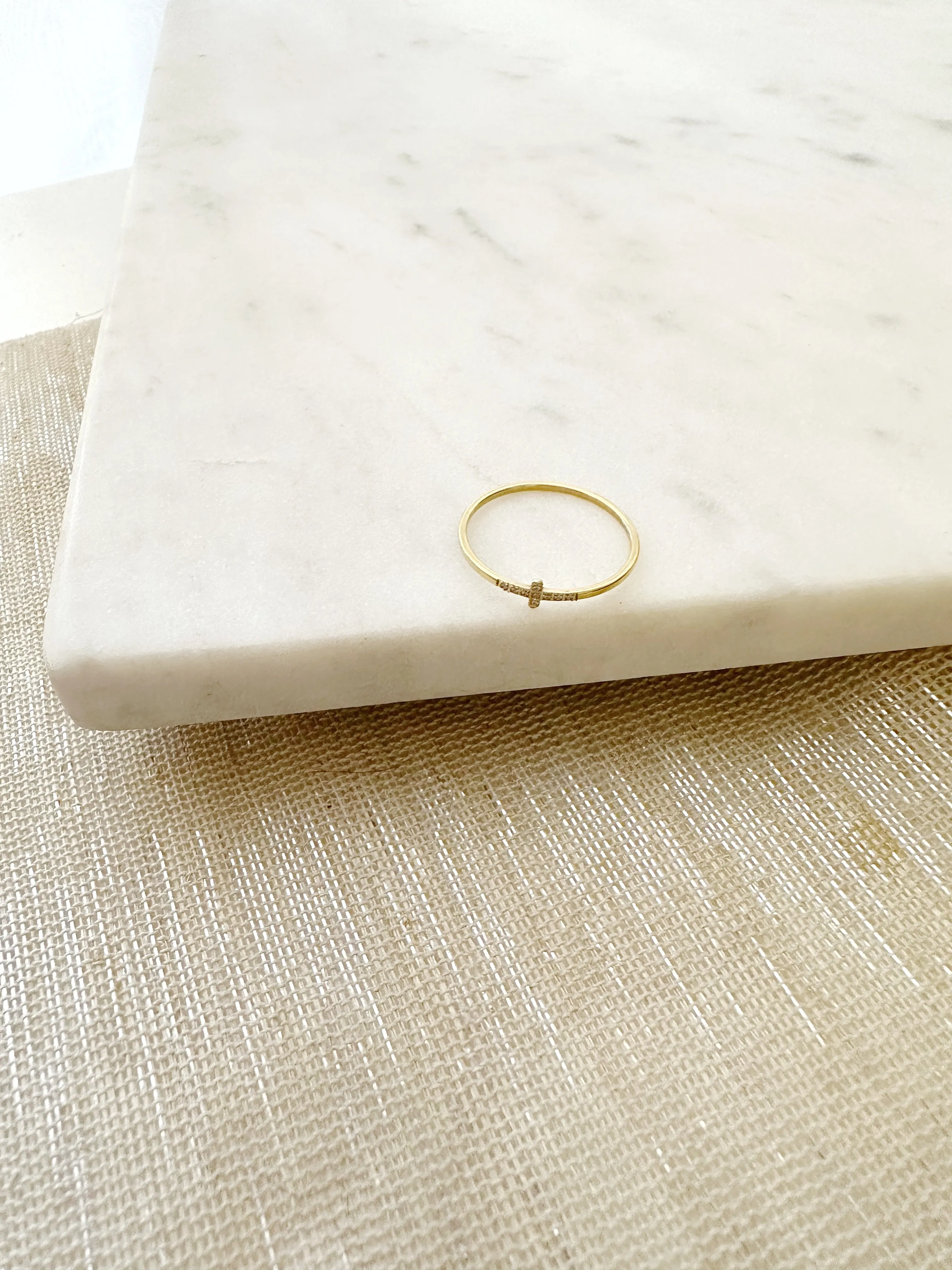 8440JR -  Nova Cross Gold Filled Ring