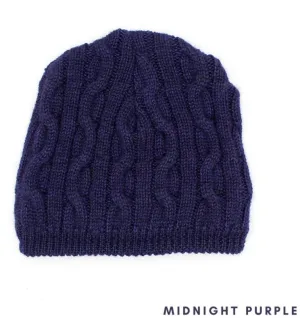 Alpaca Hat - Natural or Bold Cable Alpaca Beanie