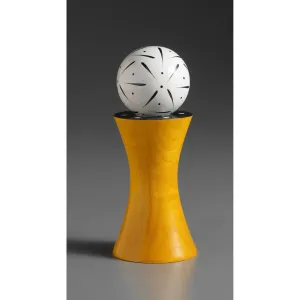 Alpha in Yellow, White, and Black Wooden Salt Shaker or Pepper Mill Grinder by Robert Wilhelm of Raw Design