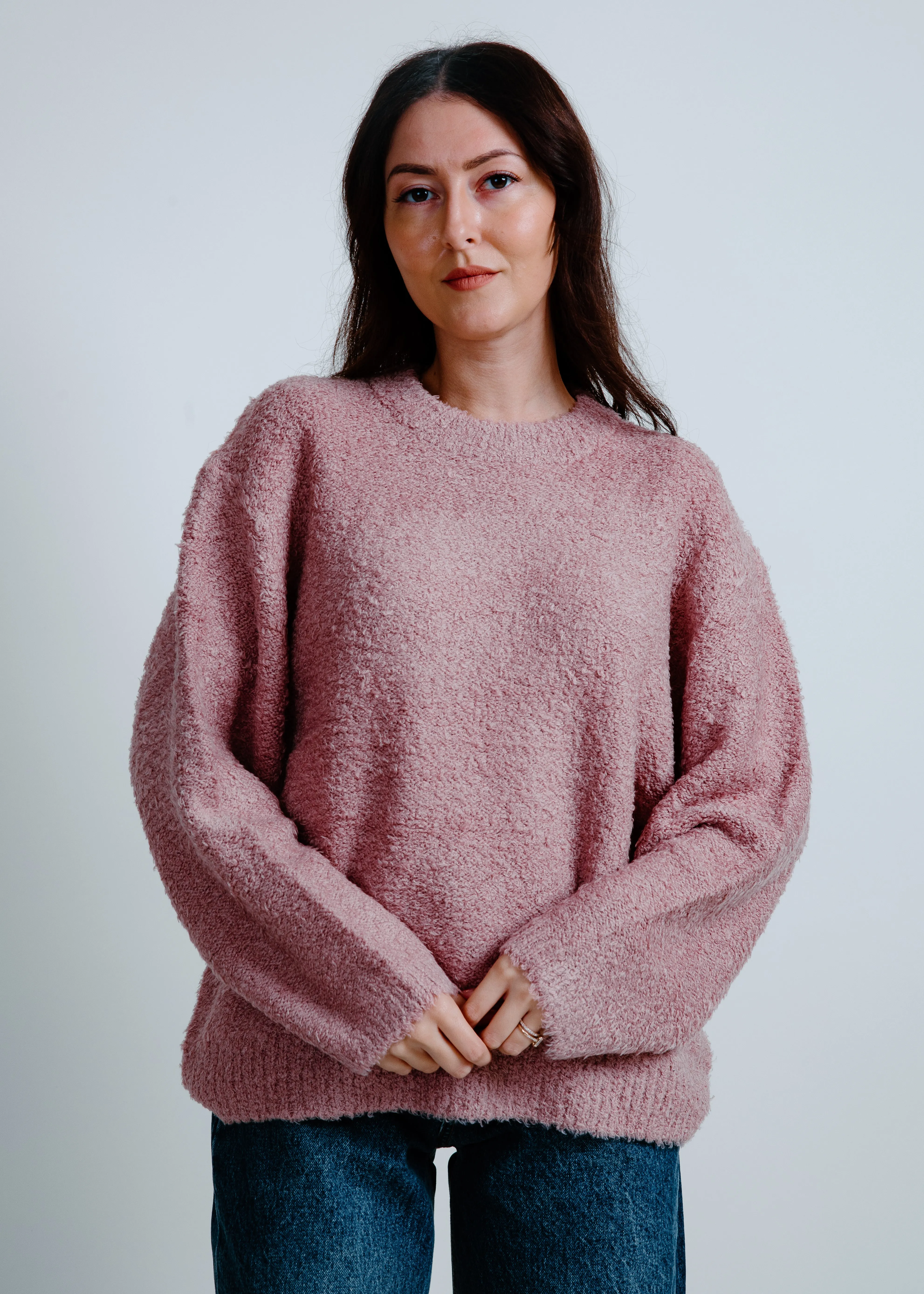 Alpine Cozy Crew Neck Sweater - Rose Wood
