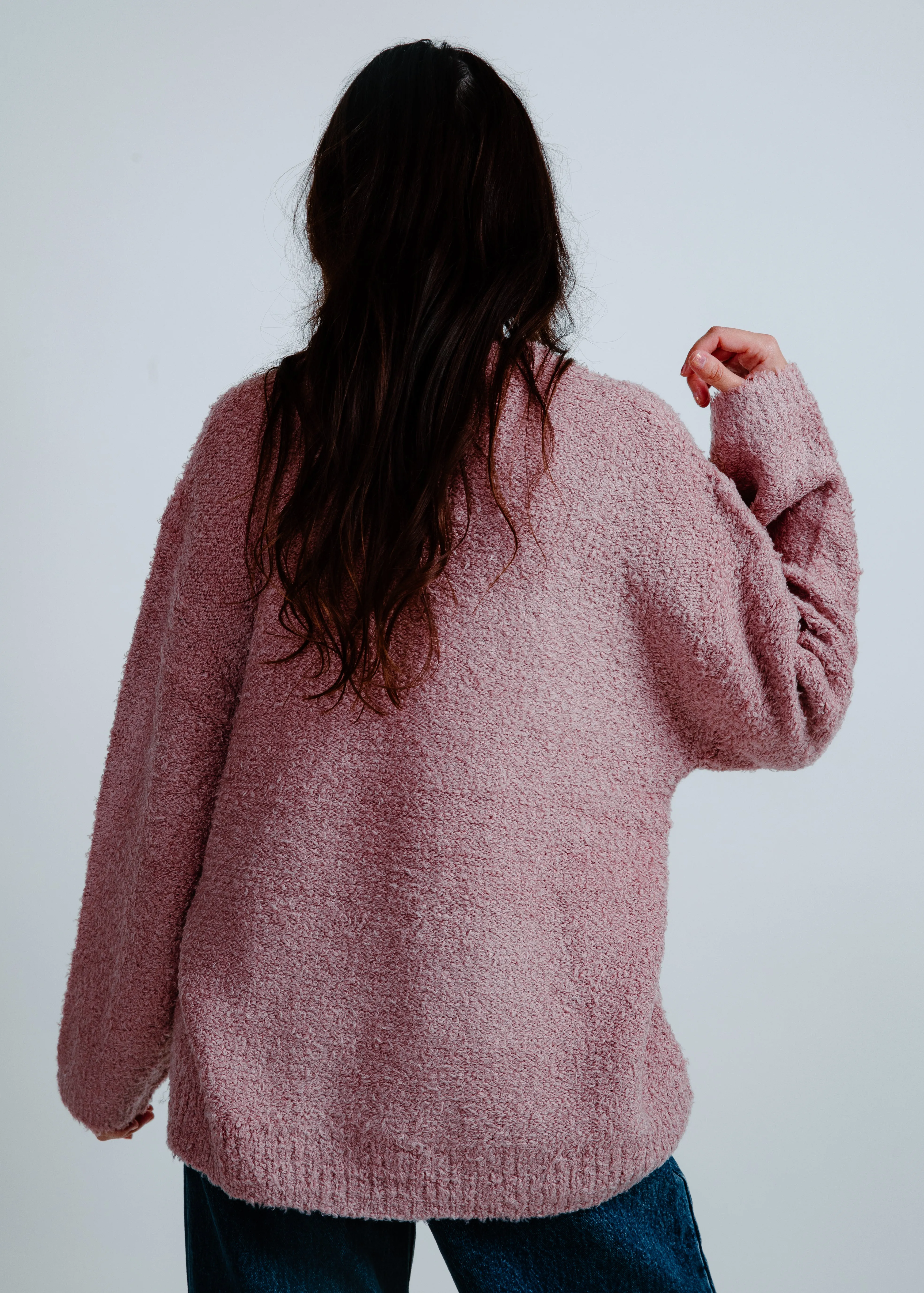 Alpine Cozy Crew Neck Sweater - Rose Wood