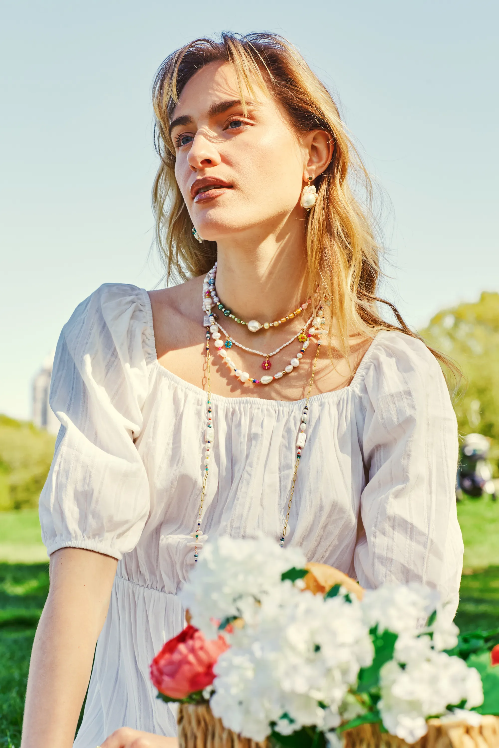 Alyana Floral Drops Necklace