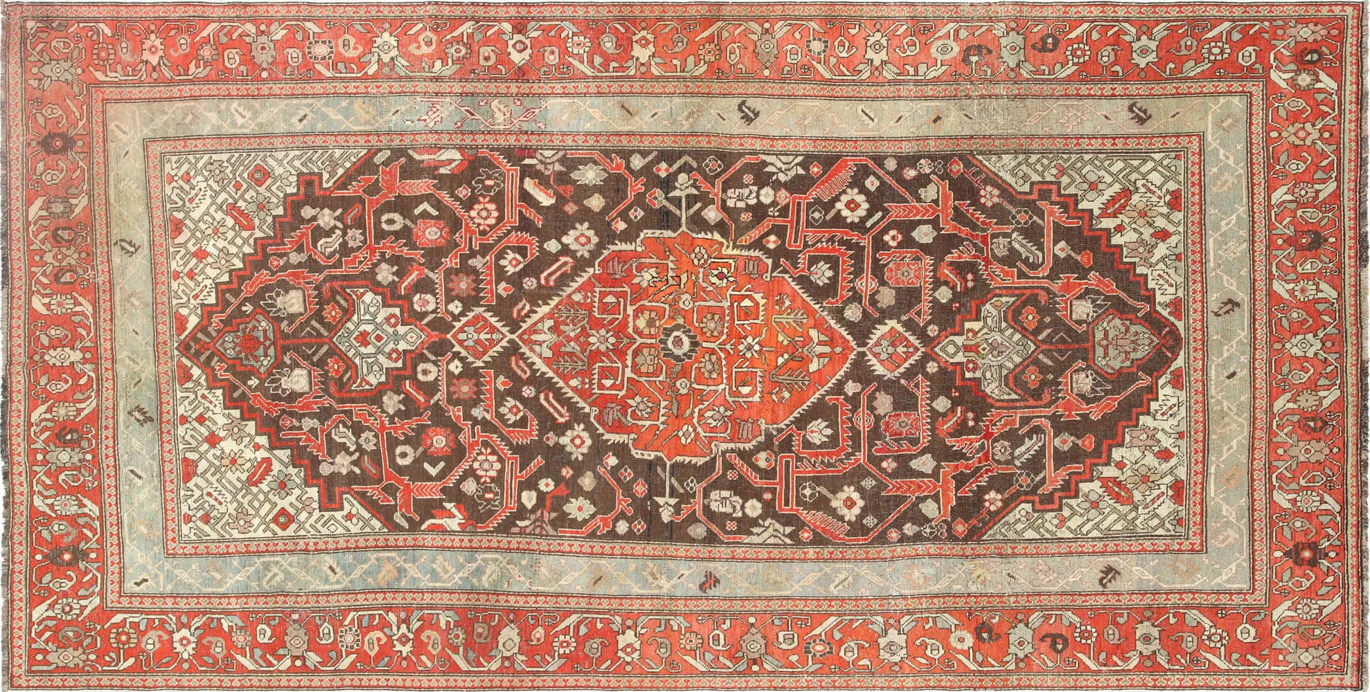 Antique Caucasian Karabagh Rug - 5'11" x 11'8"