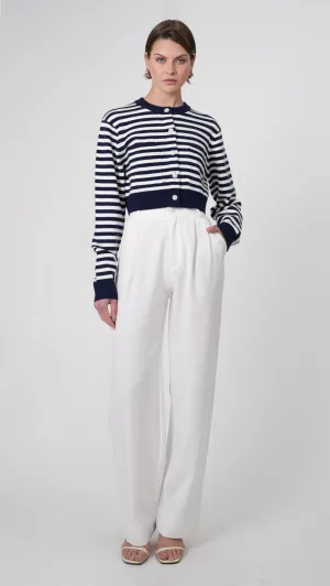 Antonella crop cardigan- Stripes