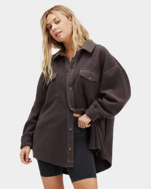 Any Time Shacket Fleece Top
