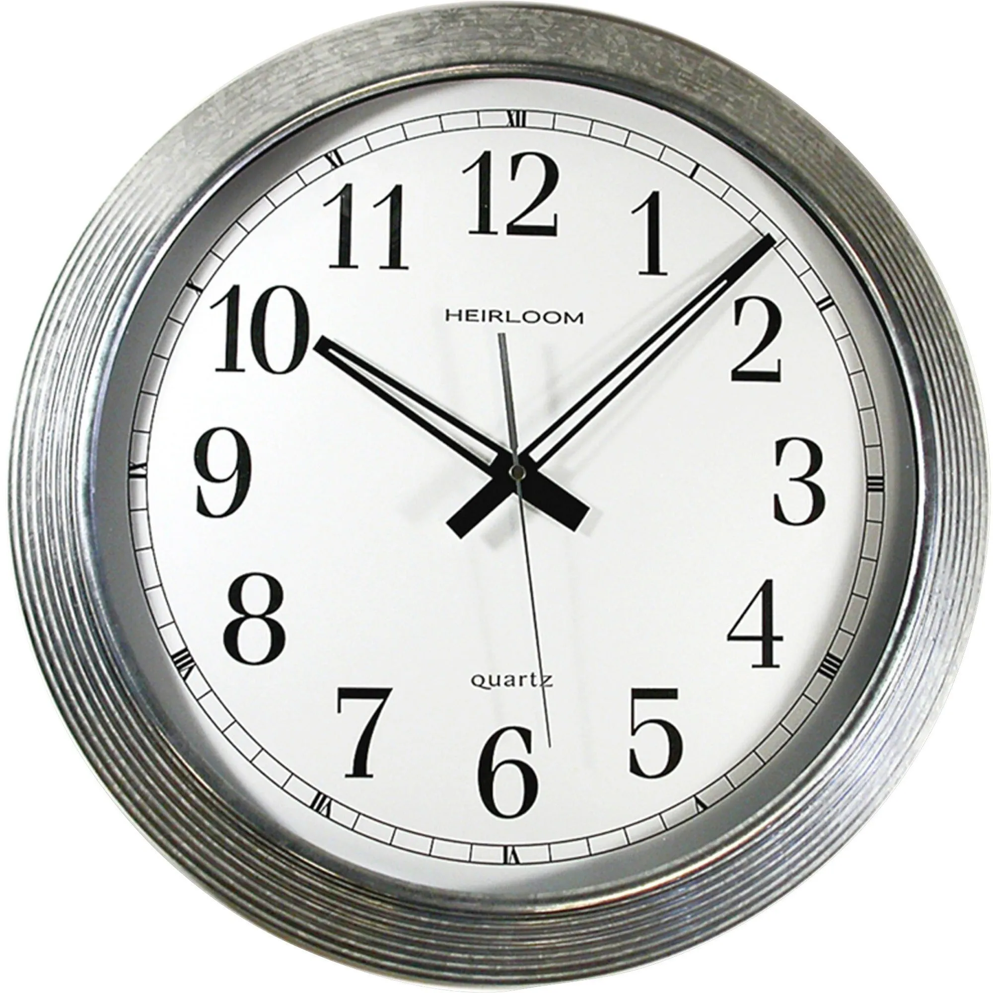 Artistic 16" Galvanized Metal Round Wall Clock