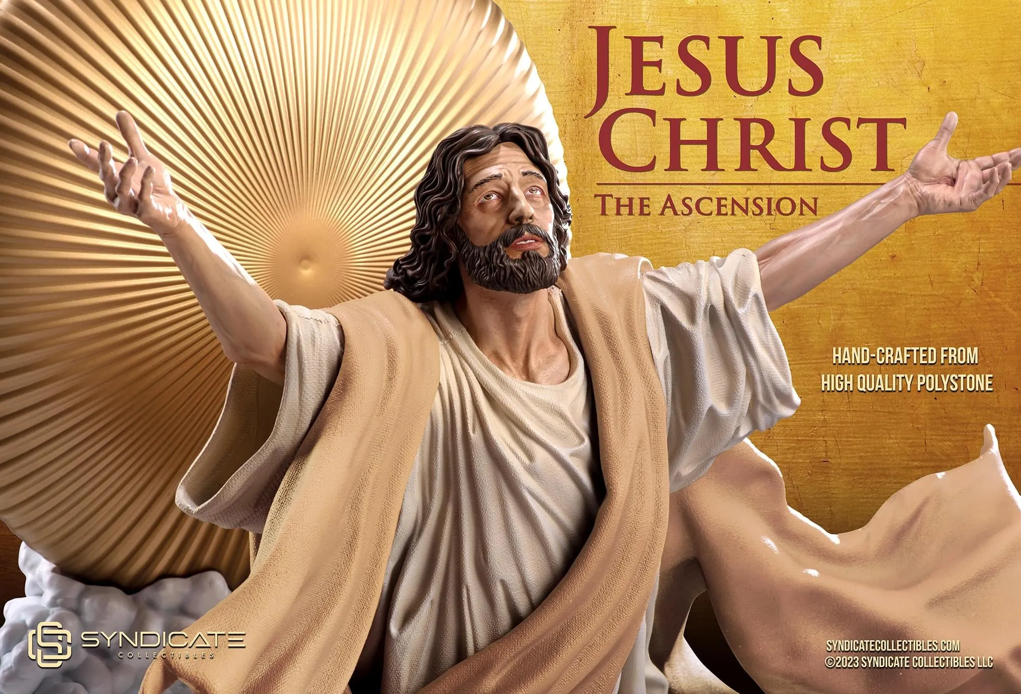 Ascension of Jesus Christ 11-Inch Premium Statue | 1:10 Scale Tan Robe Edition