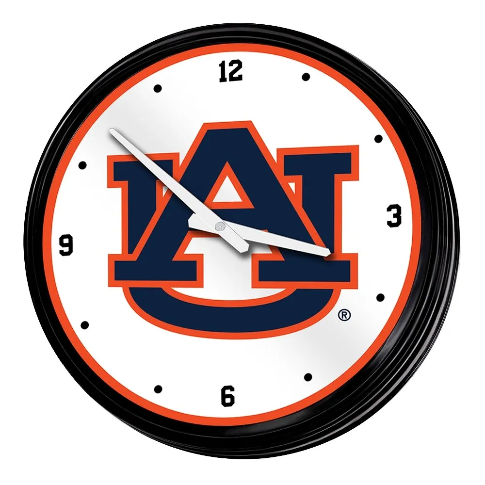 Auburn Tigers:  Retro Lighted Wall Clock