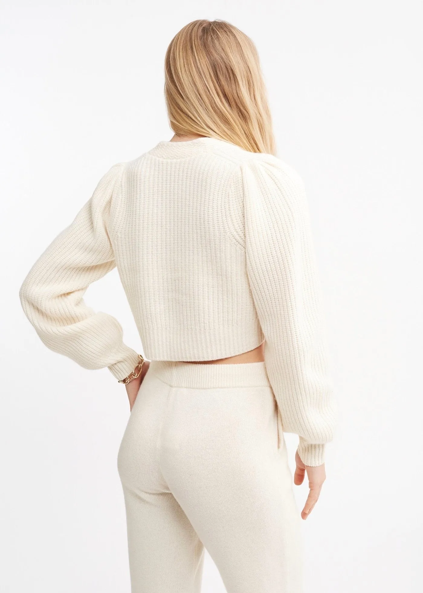 Avignon Cropped Cardigan (Cream)