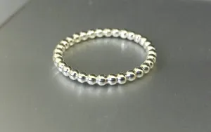 Ball White Gold Wedding Band Ring