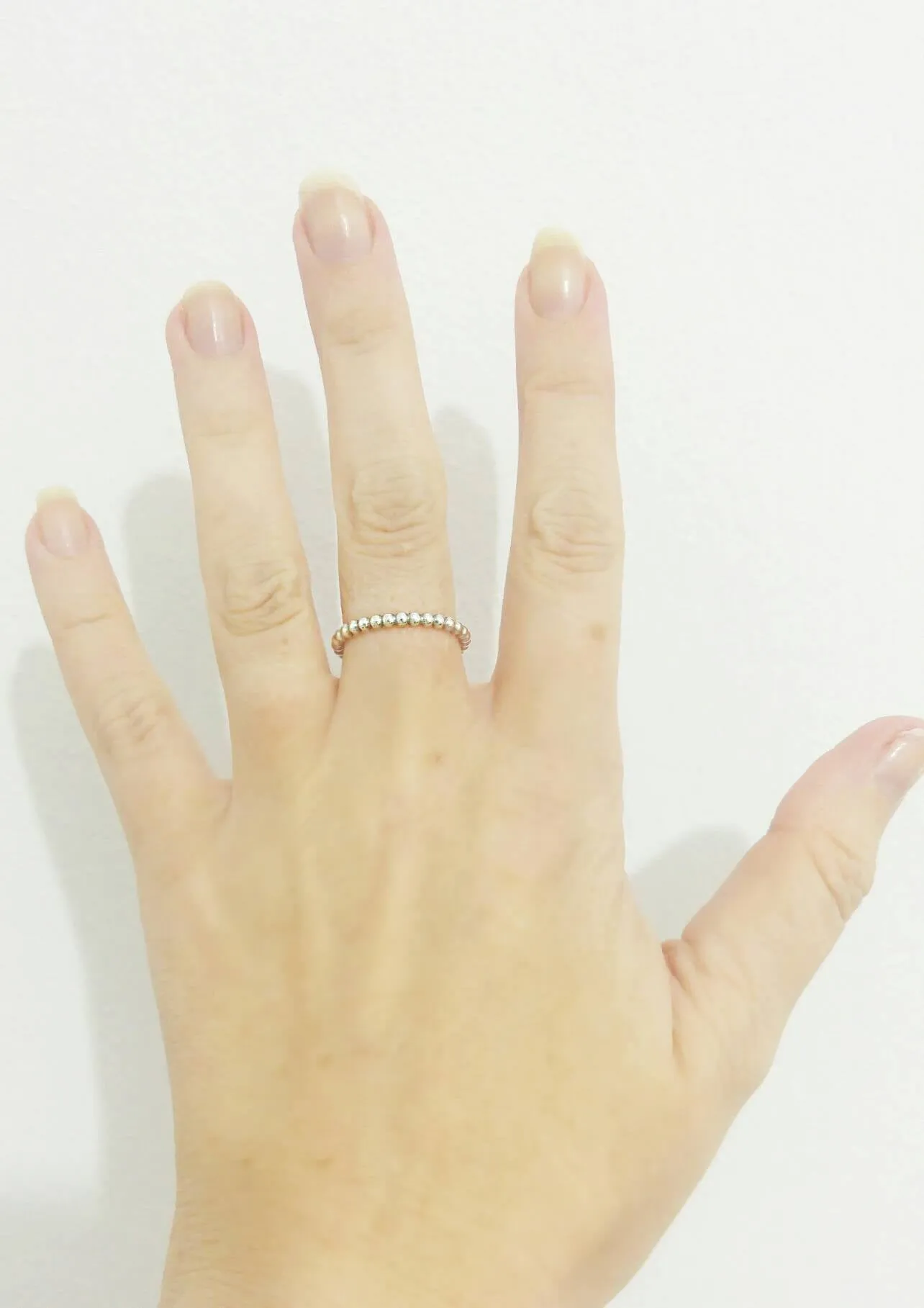 Ball White Gold Wedding Band Ring