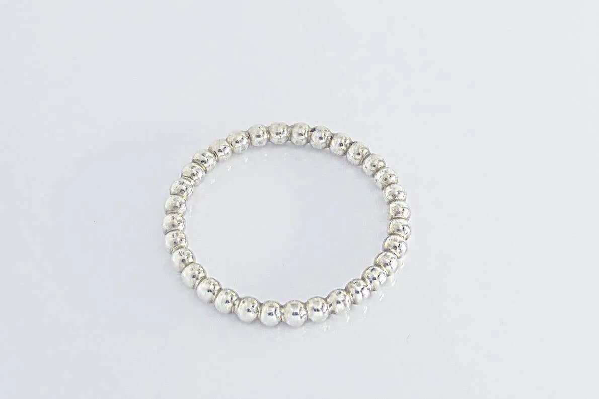 Ball White Gold Wedding Band Ring