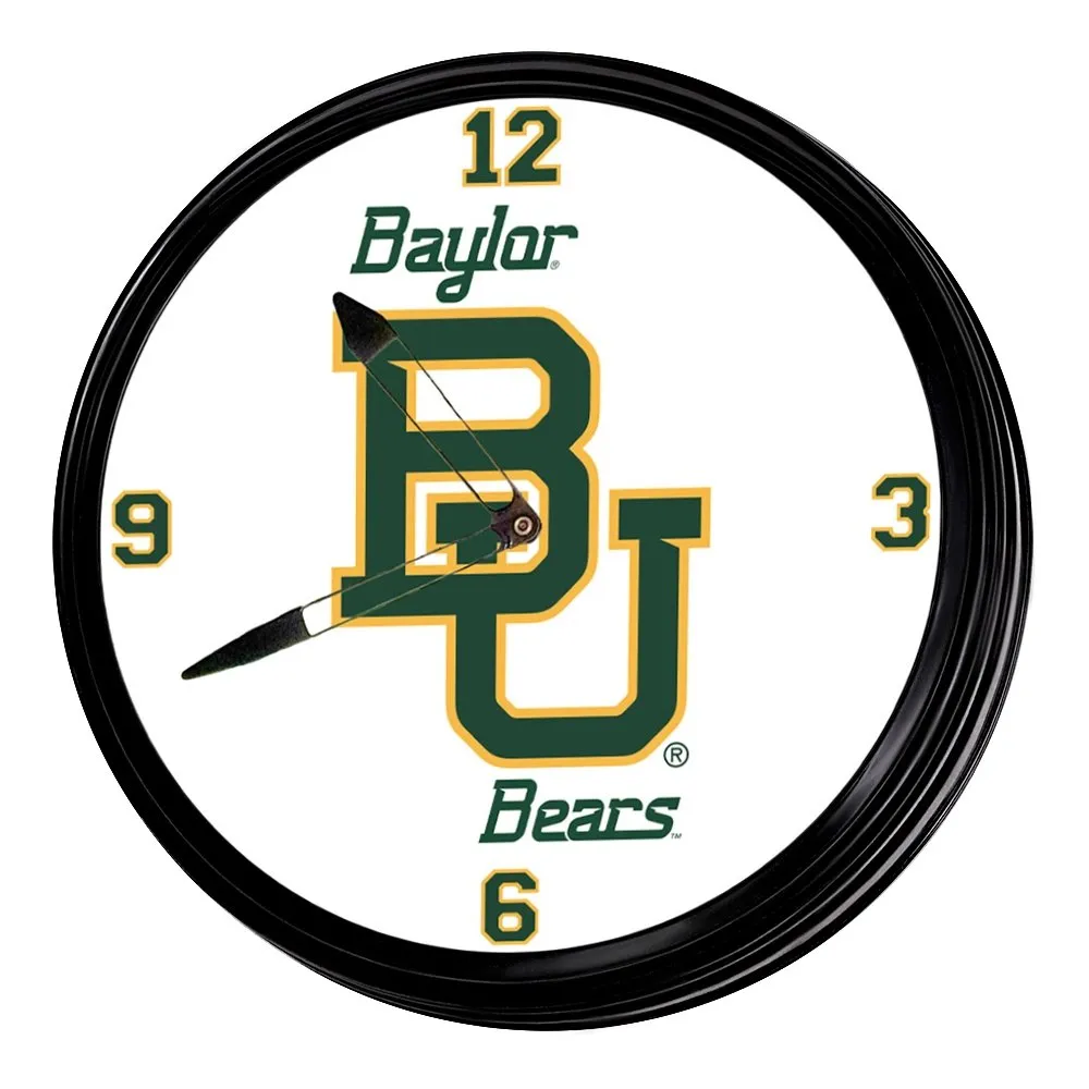 Baylor Bears: Retro Lighted Wall Clock