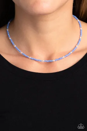 Beaded Blitz - Blue Necklace  - Paparazzi Accessories