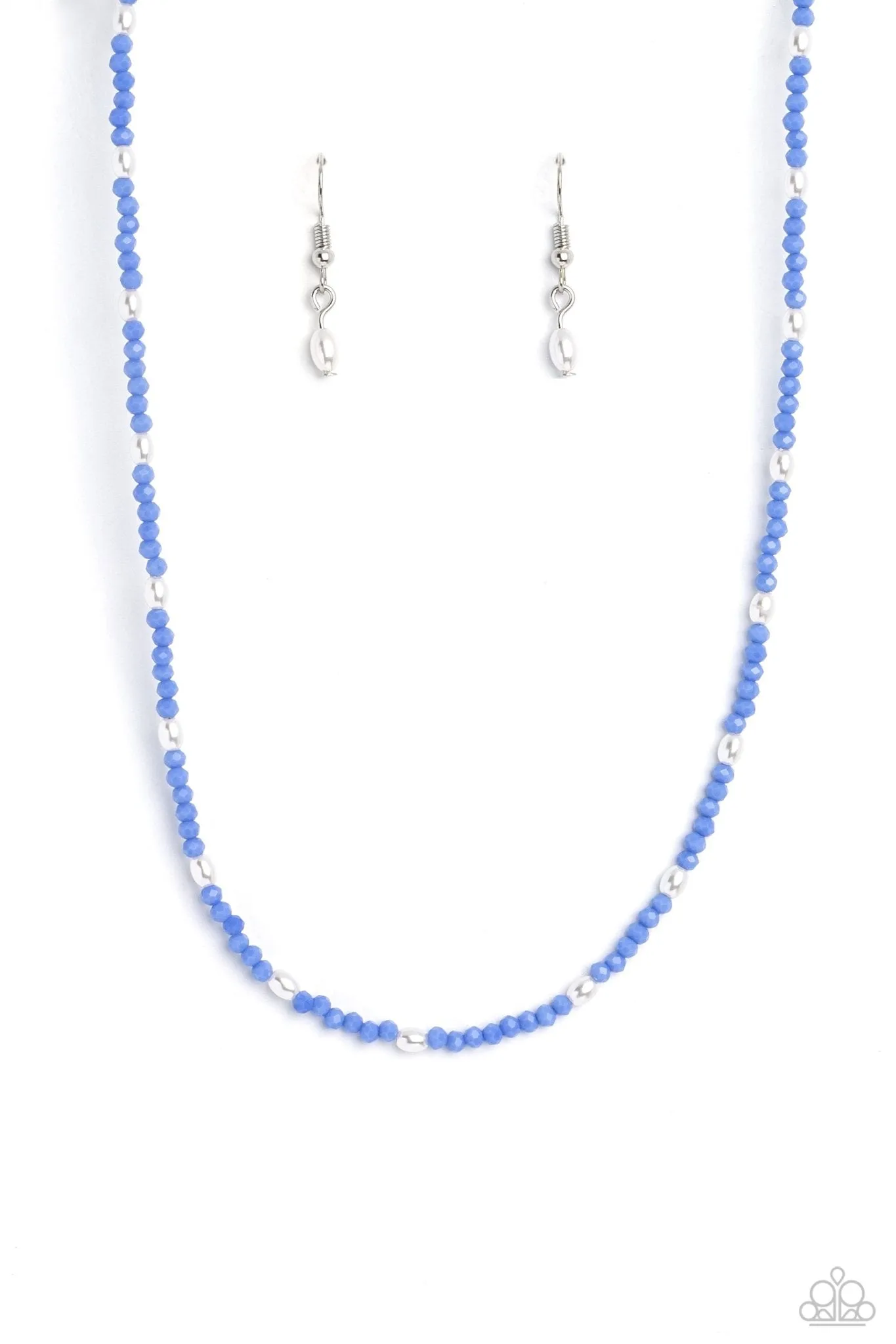 Beaded Blitz - Blue Necklace  - Paparazzi Accessories