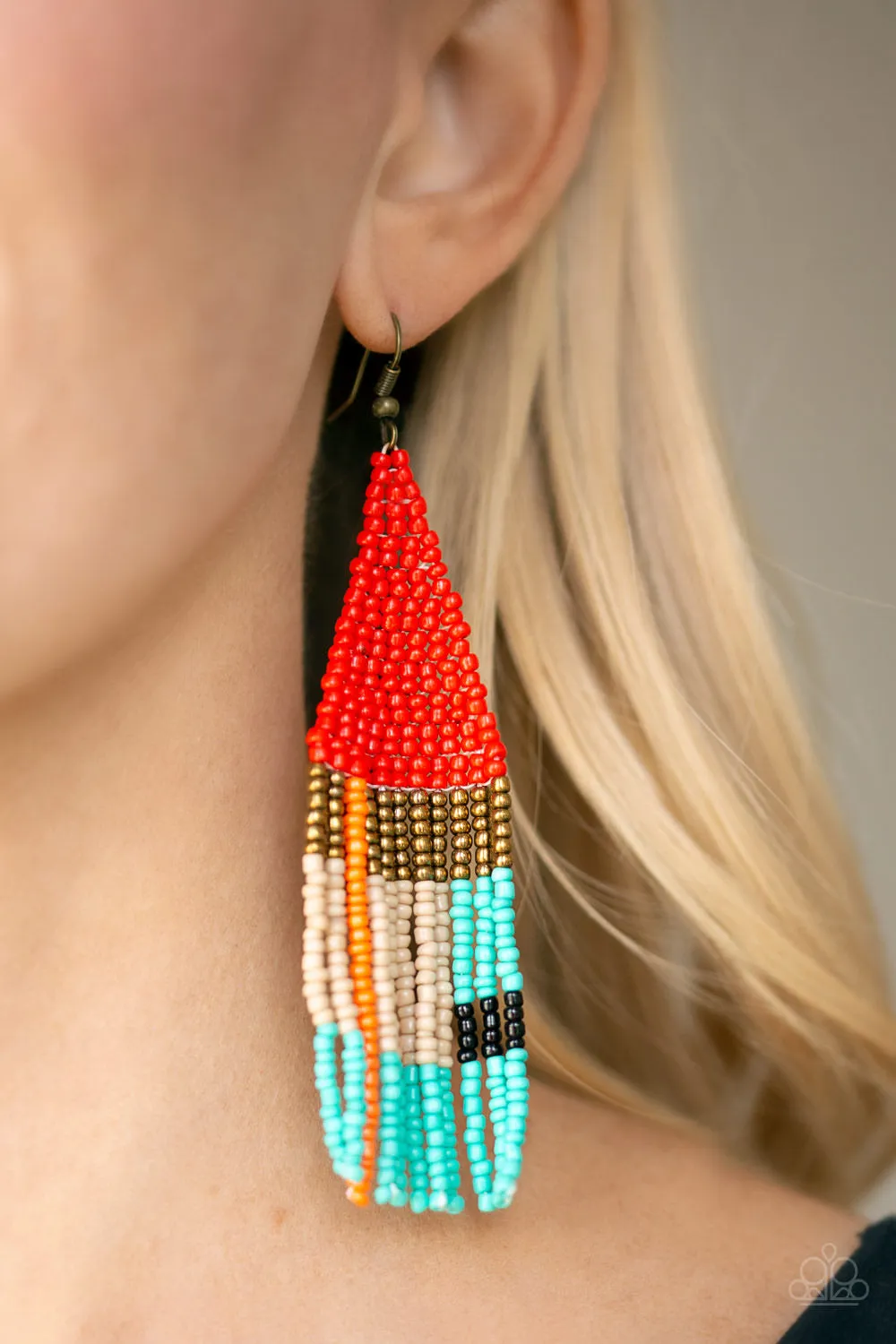 Beaded Boho - Multicolor Earrings