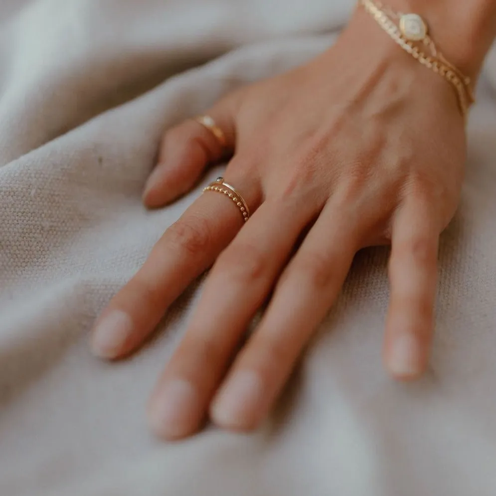 Beaded Chain Ring