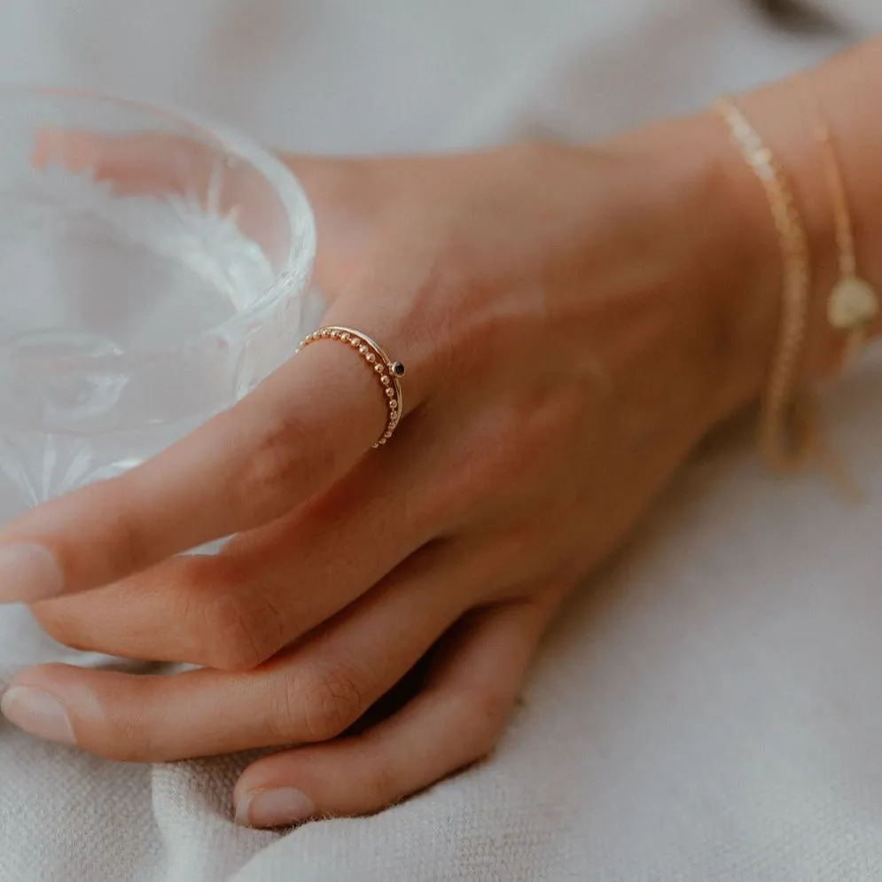 Beaded Chain Ring