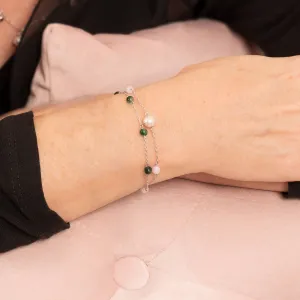 BEADED PEARL BLISS LAYERED BRACELET