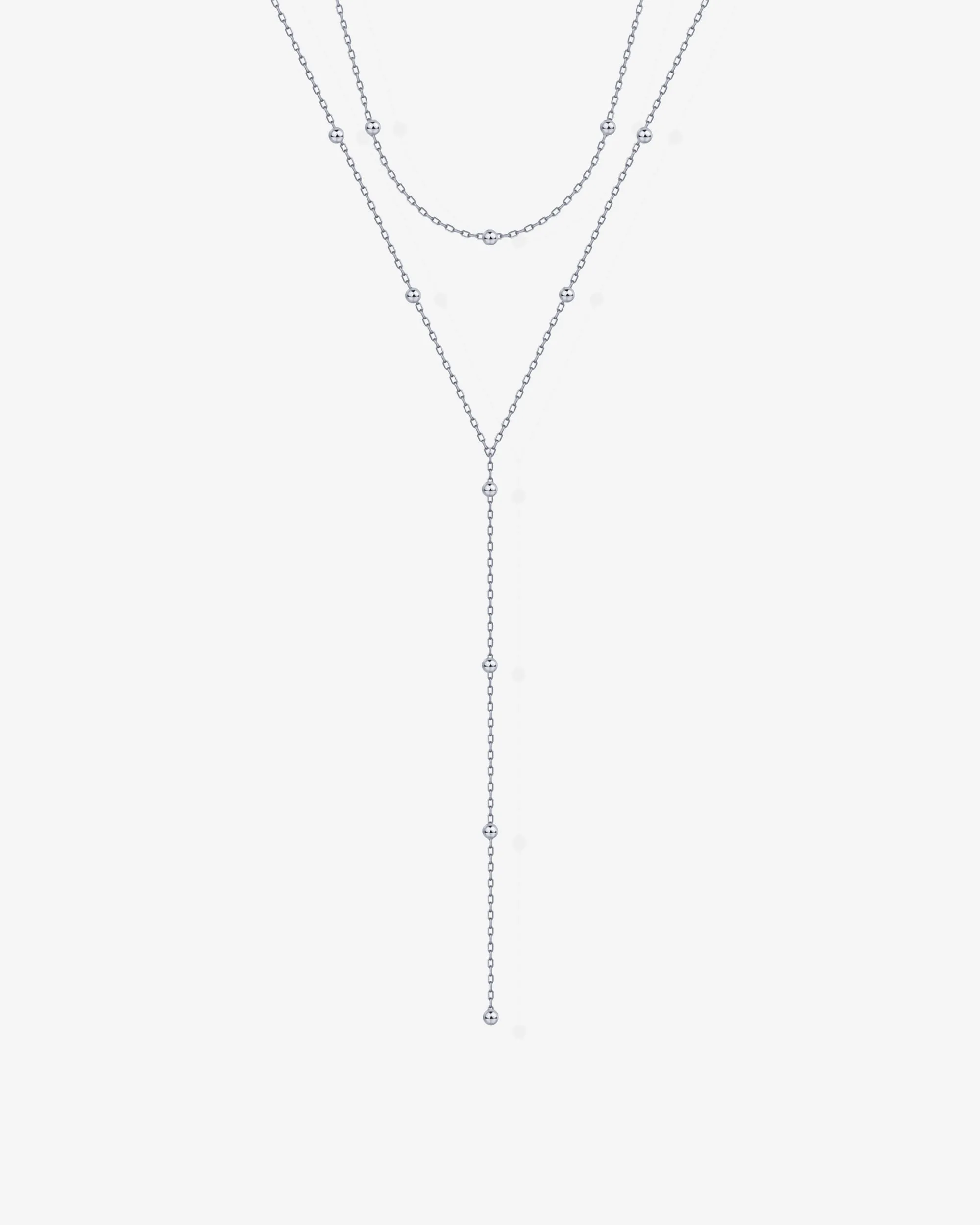 Beaded Tassel Lariat Necklace