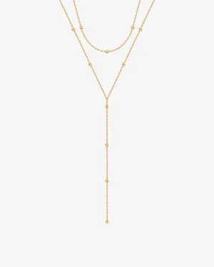 Beaded Tassel Lariat Necklace