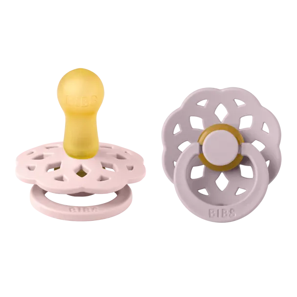 BIBS Pacifier Boheme Latex 2 Pack - Blossom / Dusky Lilac