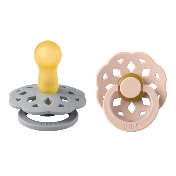 BIBS Pacifier Boheme Latex 2 Pack - Cloud / Blush