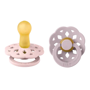 BIBS® Pacifier Boheme Latex 2 PK Blossom / Dusky Lilac (Min. of 2 PK, multiples of 2 PK)