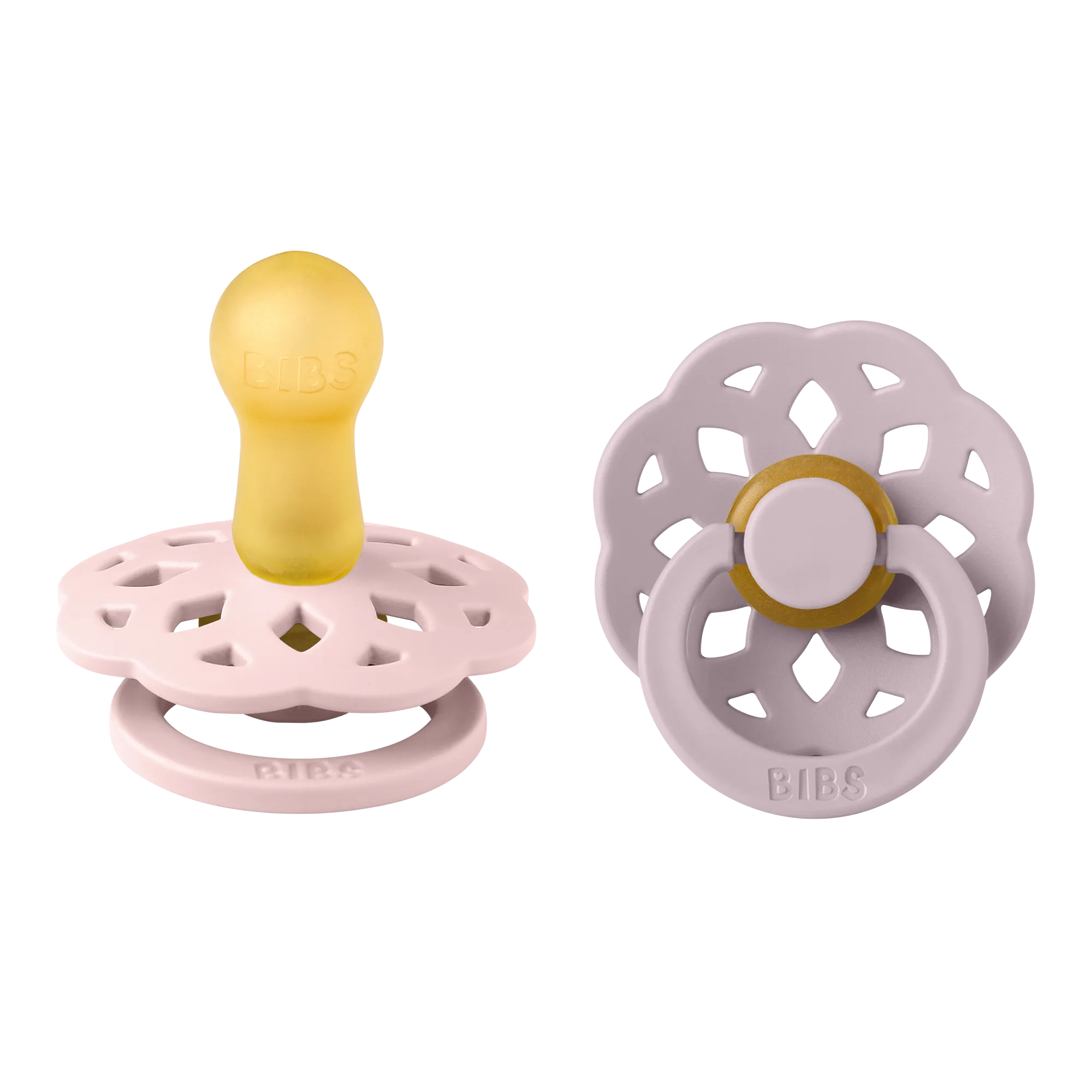 BIBS® Pacifier Boheme Latex 2 PK Blossom / Dusky Lilac (Min. of 2 PK, multiples of 2 PK)