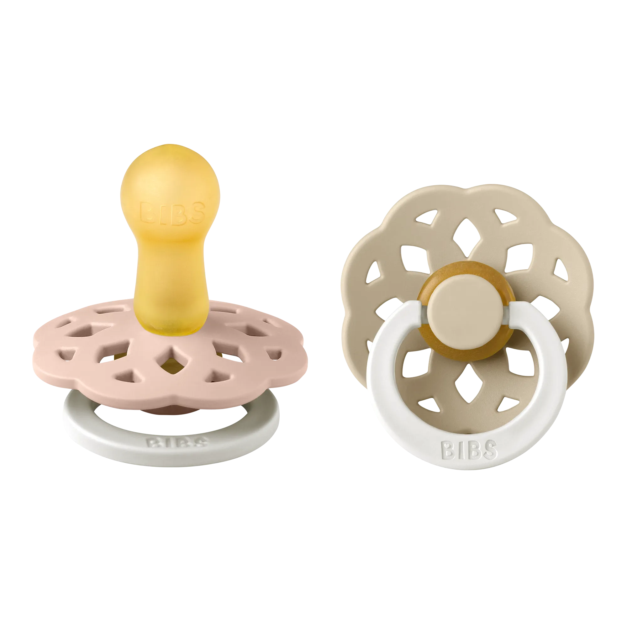 BIBS® Pacifier Boheme Latex 2 PK Blush Glow / Vanilla Glow (Min. of 2 PK, multiples of 2 PK)