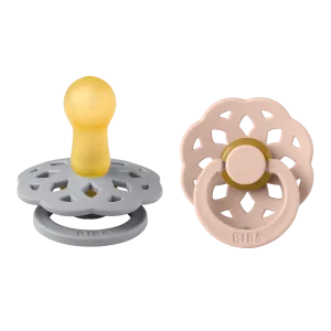 BIBS® Pacifier Boheme Latex 2 PK Cloud/ Blush (Min. of 2 PK, multiples of 2 PK)