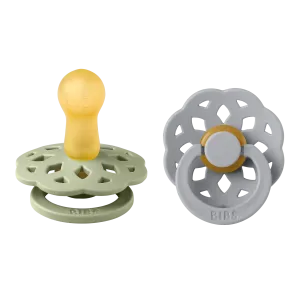 BIBS® Pacifier Boheme Latex 2 PK Sage / Cloud (Min. of 2 PK, multiples of 2 PK)