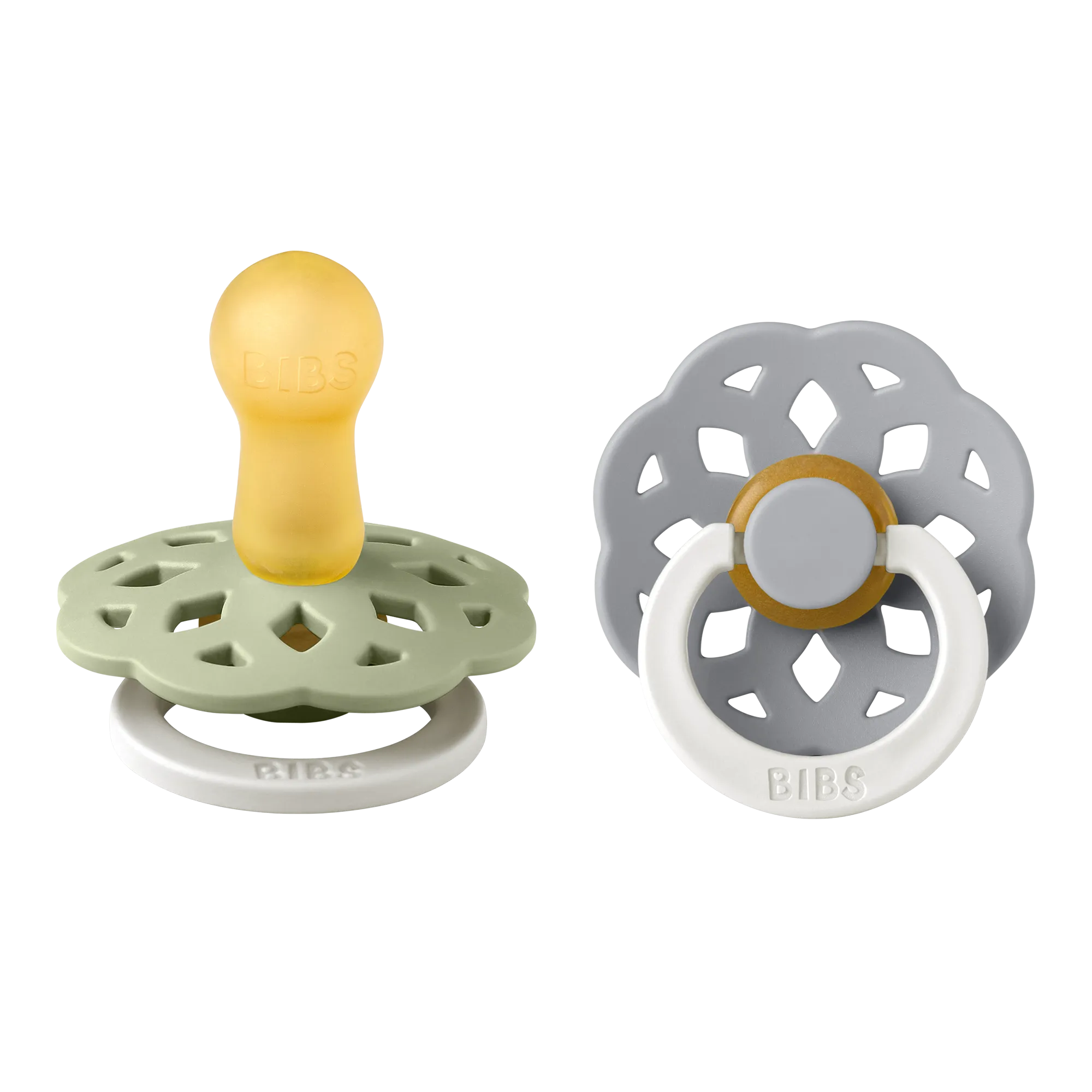 BIBS® Pacifier Boheme Latex 2 PK Sage Glow / Cloud Glow (Min. of 2 PK, multiples of 2 PK)