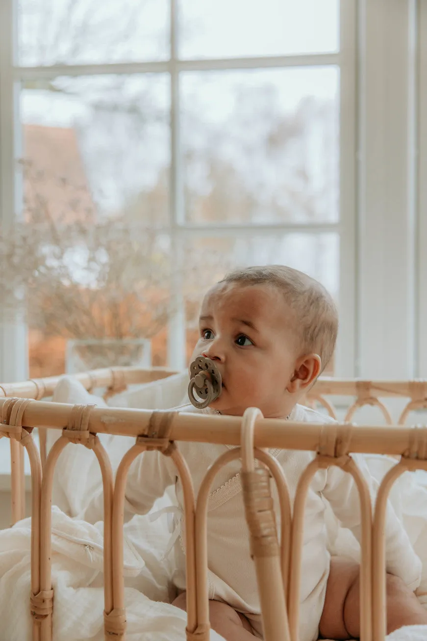 BIBS® Pacifier Boheme Latex 2 PK Vanilla / Dark Oak (Min. of 2 PK, multiples of 2 PK)