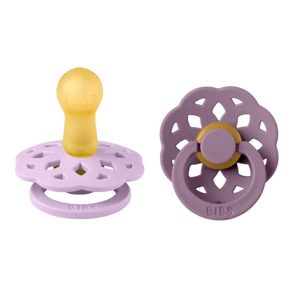 BIBS® Pacifier Boheme Latex 2 PK Violet Sky/Mauve (Min. of 2 PK, multiples of 2 PK)