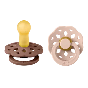 BIBS® Pacifier Boheme Latex 2 PK Woodchuck / Blush (Min. of 2 PK, multiples of 2 PK)