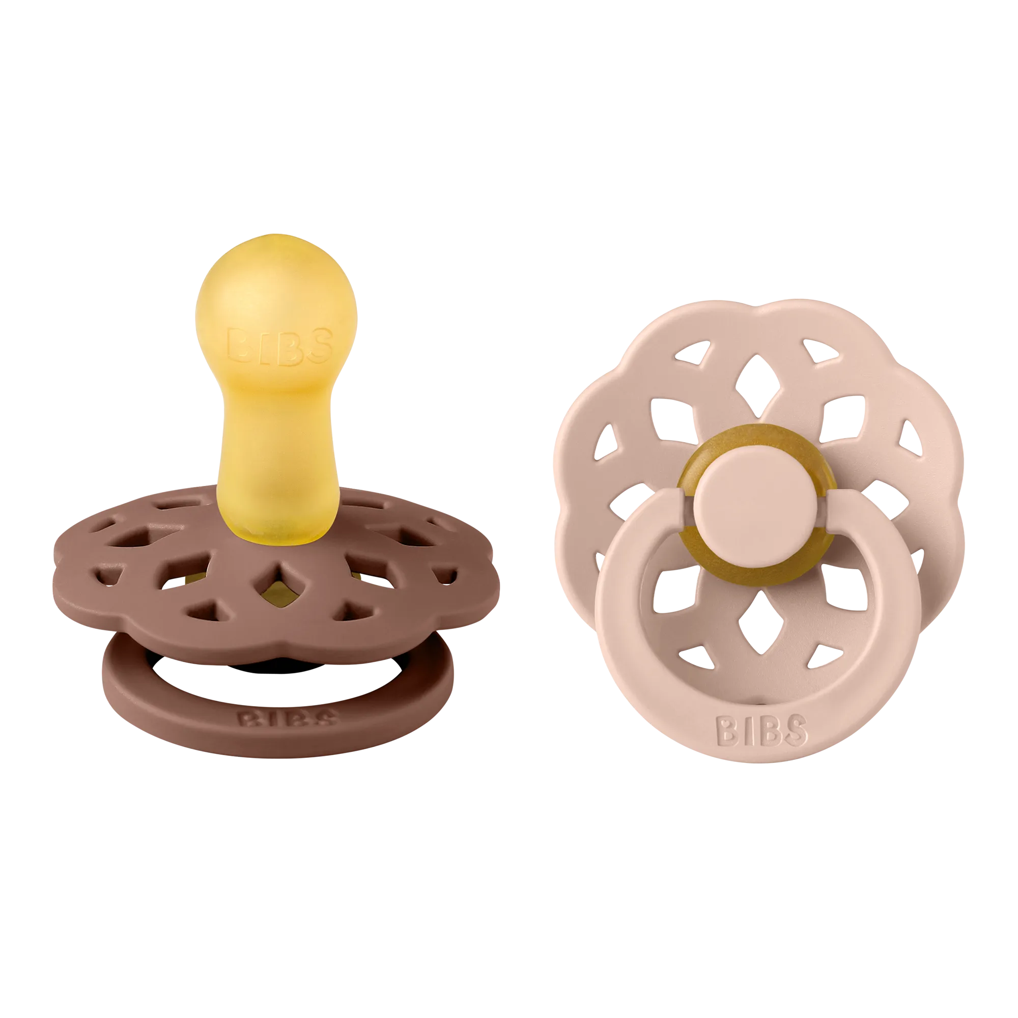 BIBS® Pacifier Boheme Latex 2 PK Woodchuck / Blush (Min. of 2 PK, multiples of 2 PK)