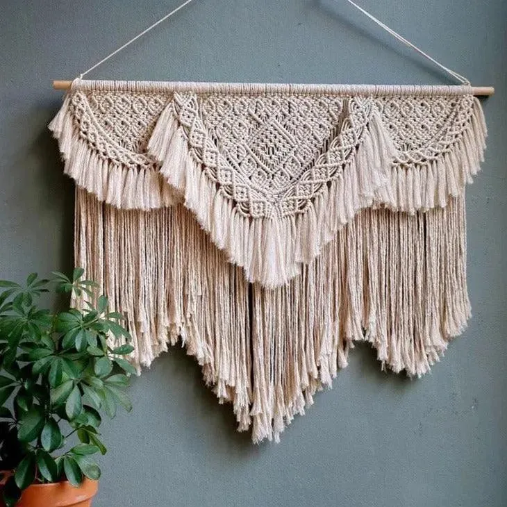 Bird Eyes Bohemian Wall Hanging Macrame