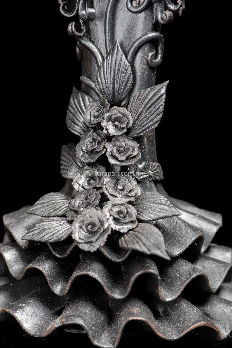 Black Catrina Sculpture Guadalupe Posada Style