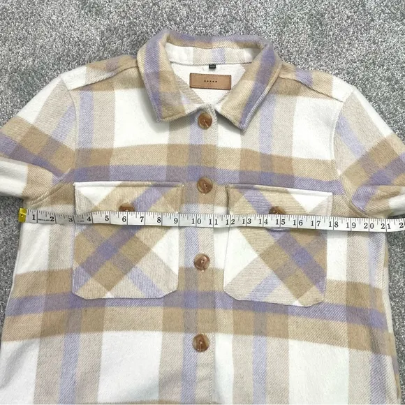 Blank NYC Mountain Top White Multi Plaid Shacket