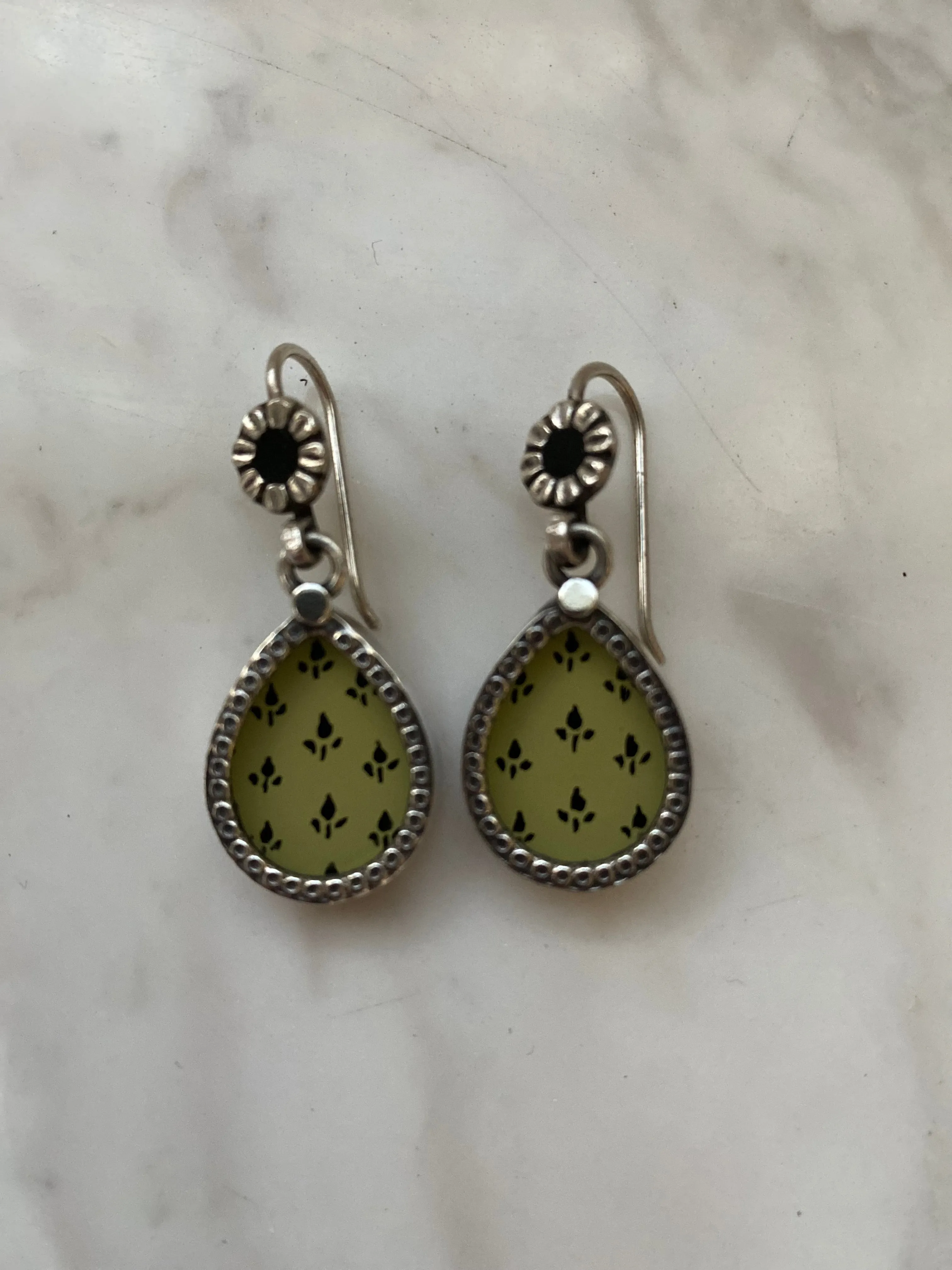 Block Print Earrings (one-of-a-kind)