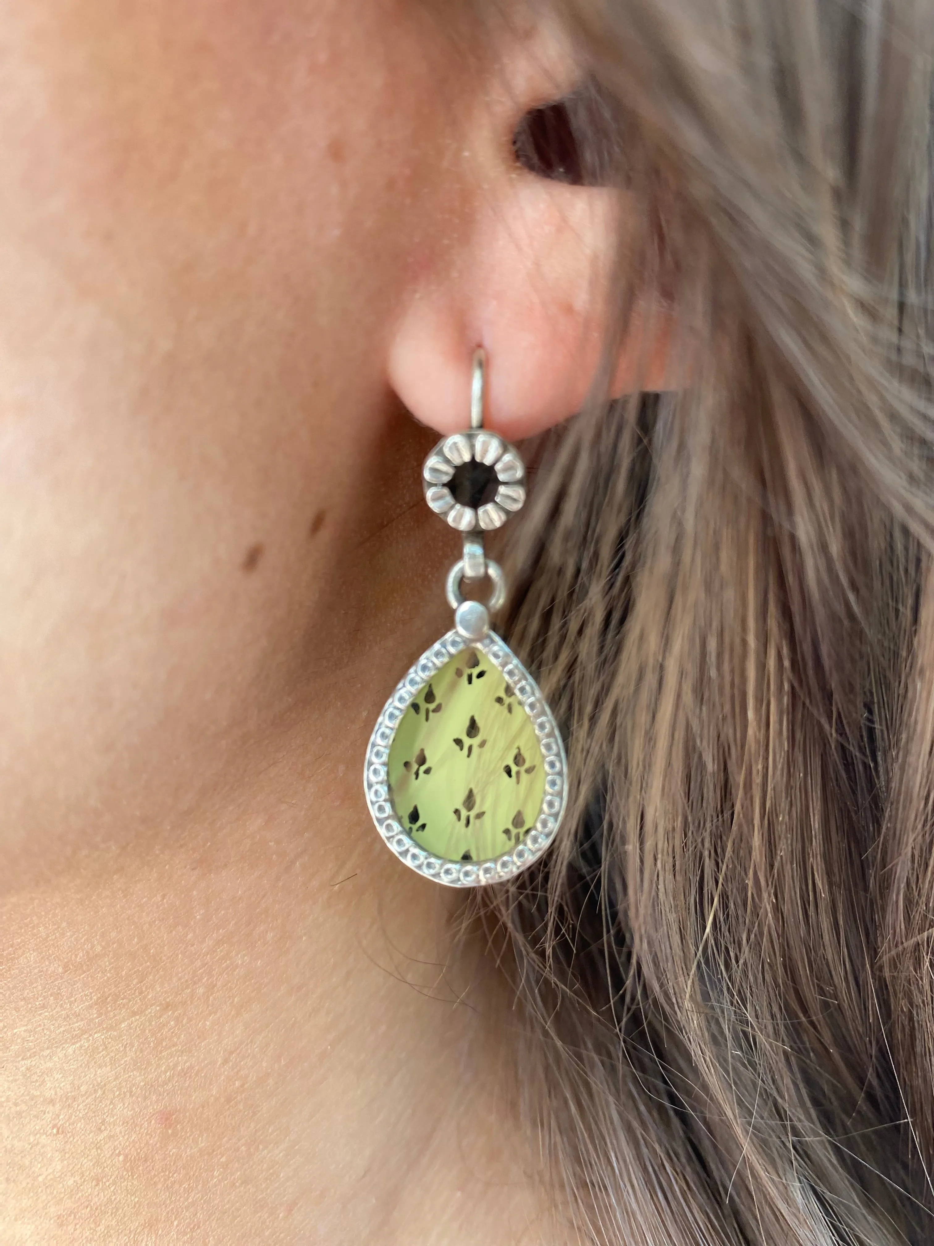 Block Print Earrings (one-of-a-kind)
