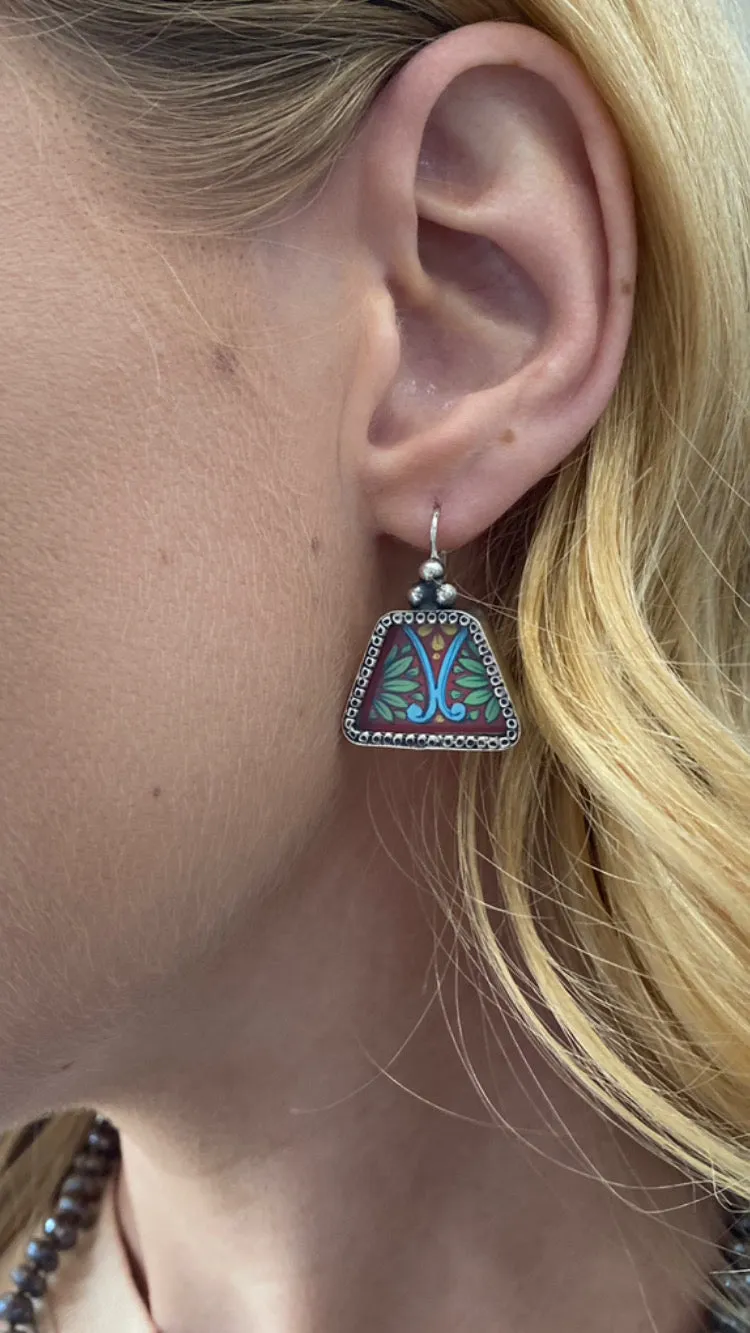 Block Print Earrings (one-of-a-kind)