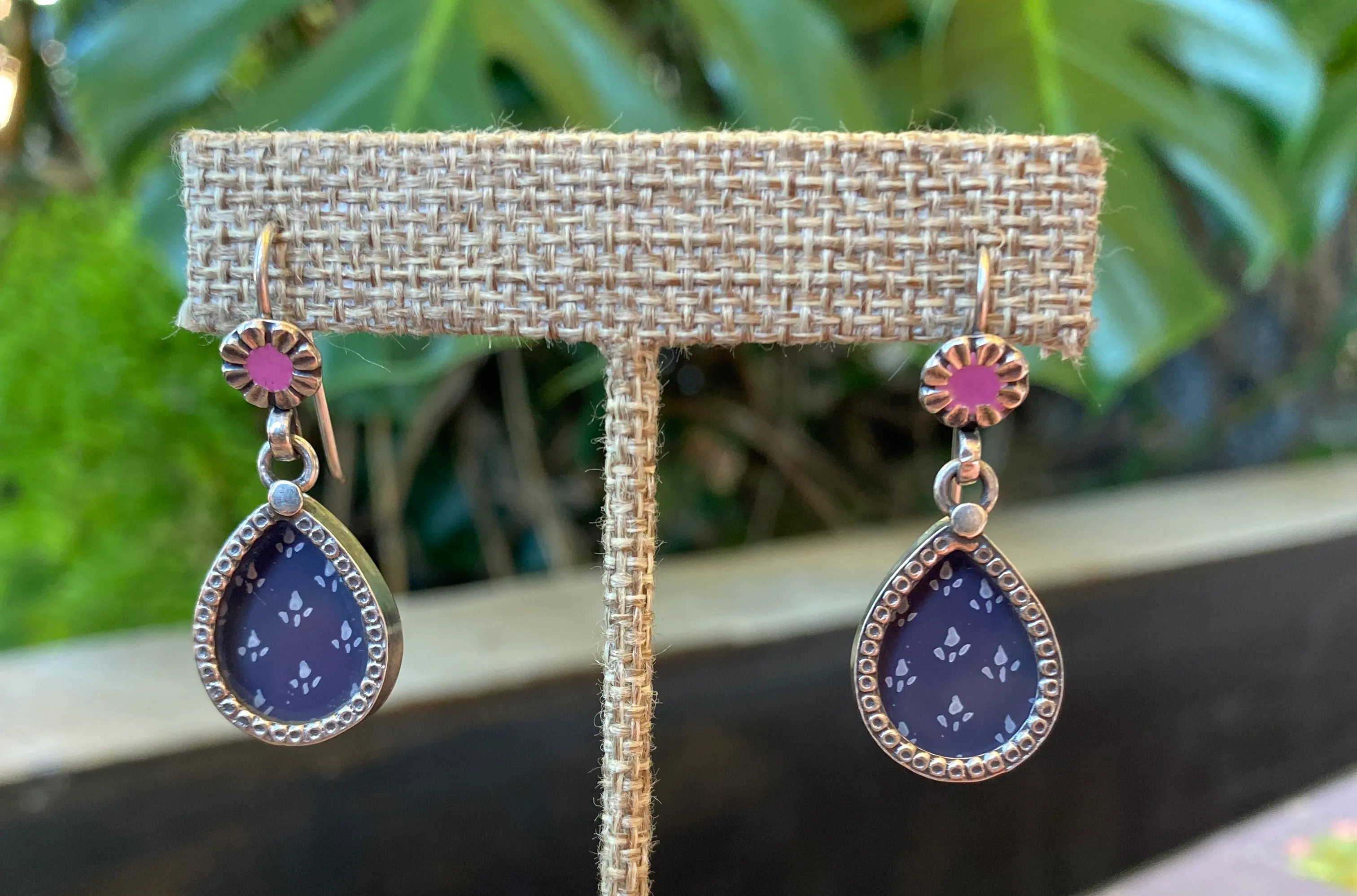 Block Print Earrings (one-of-a-kind)