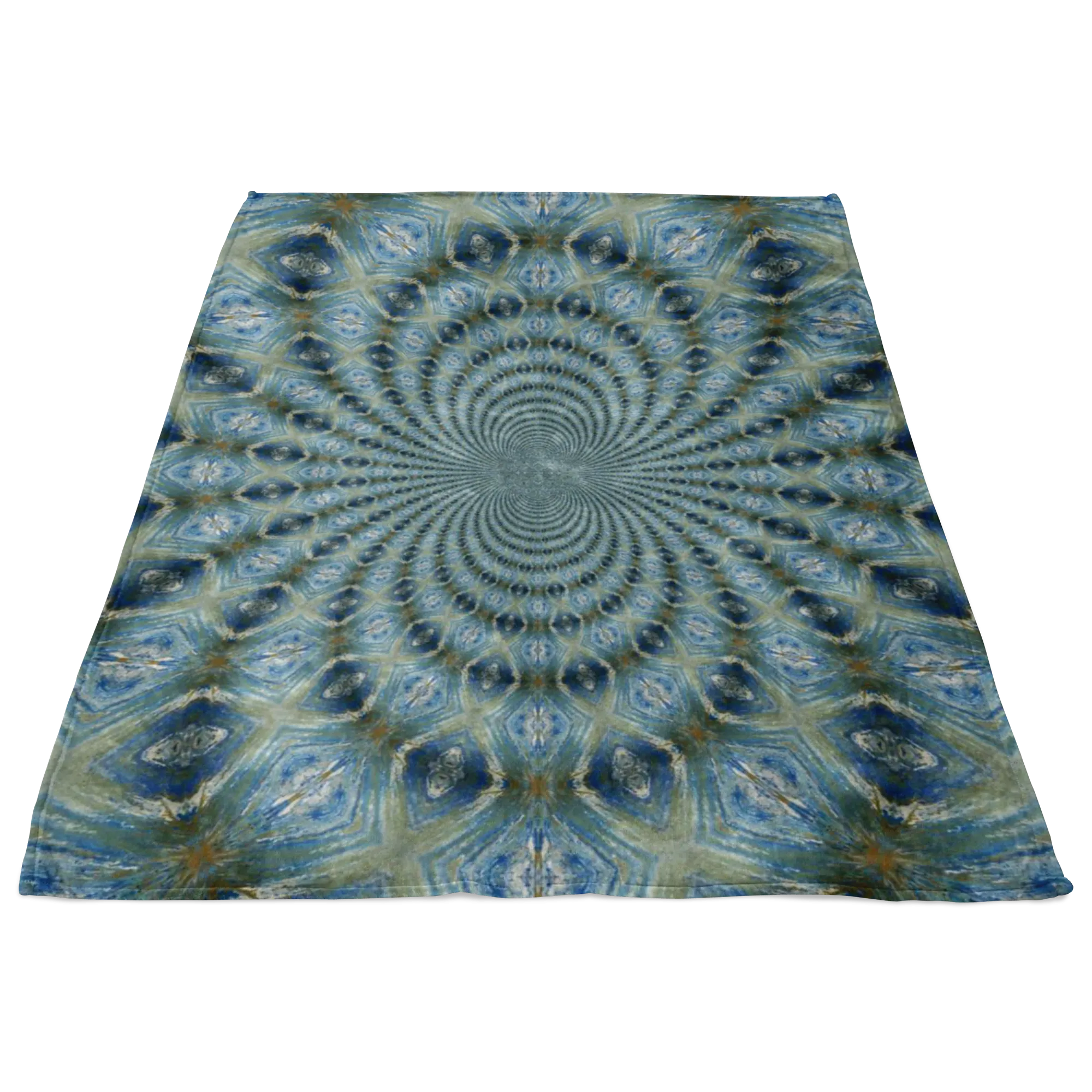 Blue & Gold Fractal Fleece