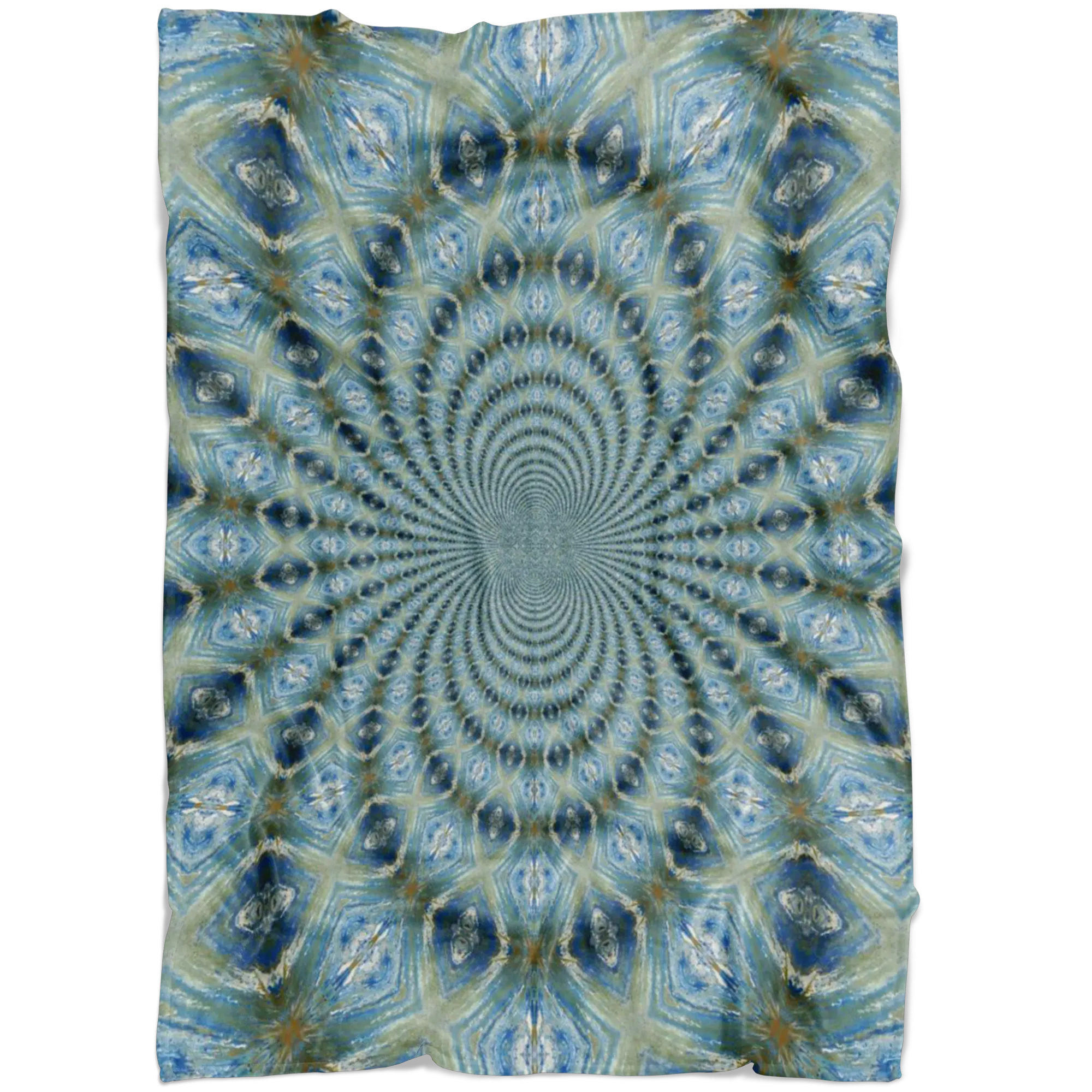 Blue & Gold Fractal Fleece