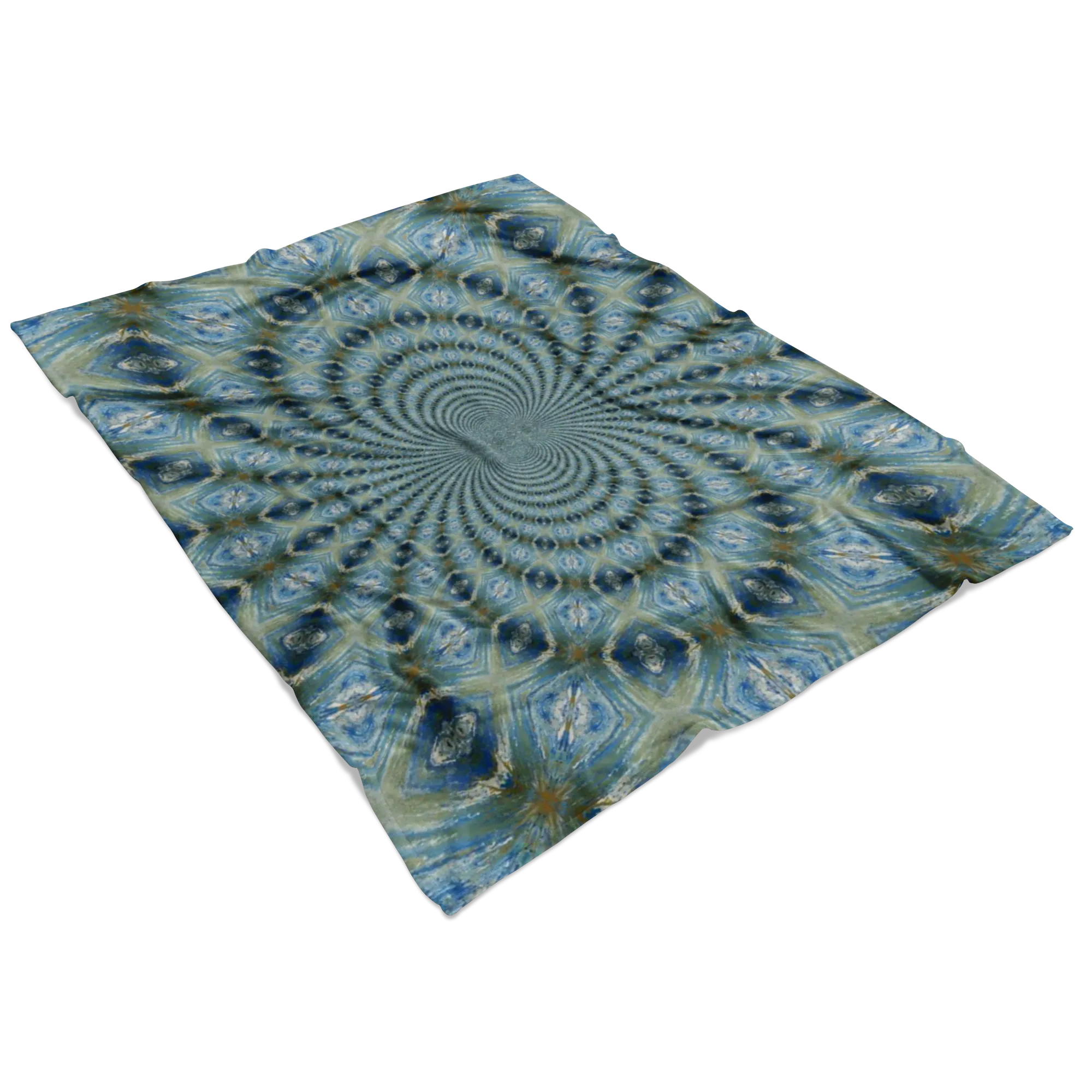 Blue & Gold Fractal Fleece
