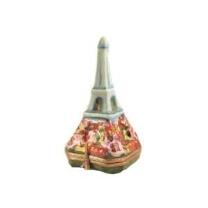 Blue Eiffel Tower w Flowers