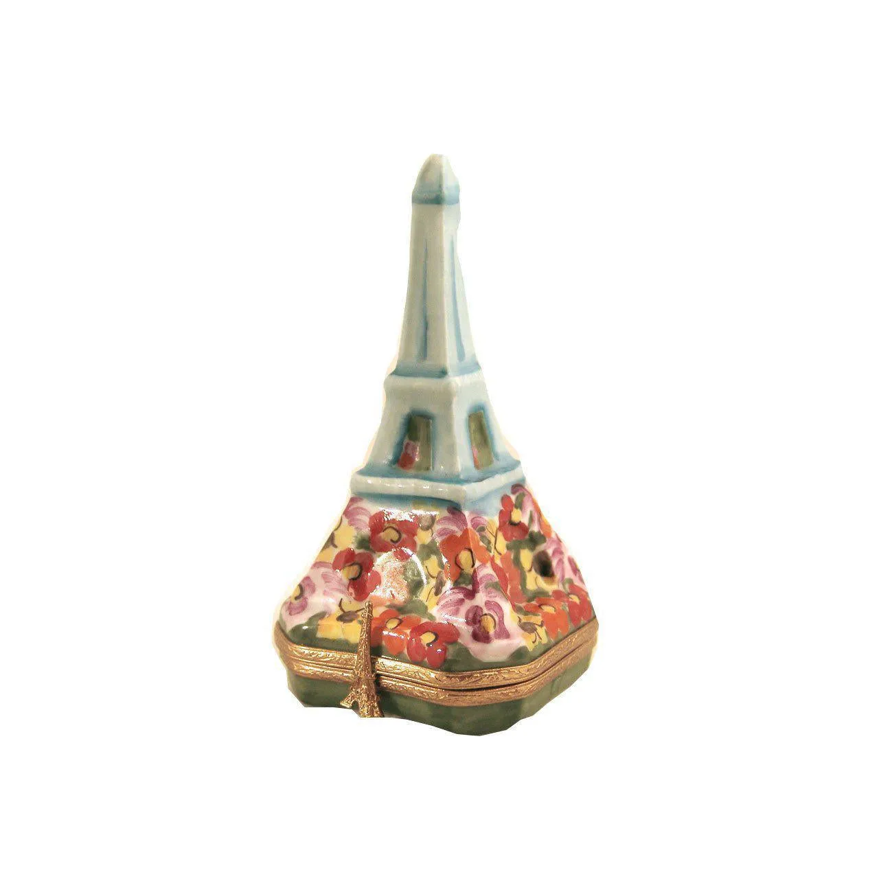 Blue Eiffel Tower w Flowers